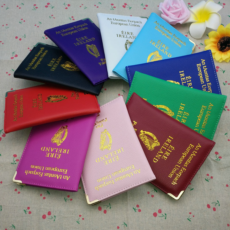 Picture of Multicolor Optional PU Ireland Passbook Holder Passbook Holder Travel Multi-function Bi-fold Passbook Bag Certificate Holder