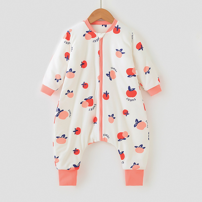 Picture of New Spring & Fall Infant Cotton One-Piece Harem Cartoon Double-Layer Split-Leg Sleeping Bag Split-Leg Baby Anti-Kick Home Children's Clothing