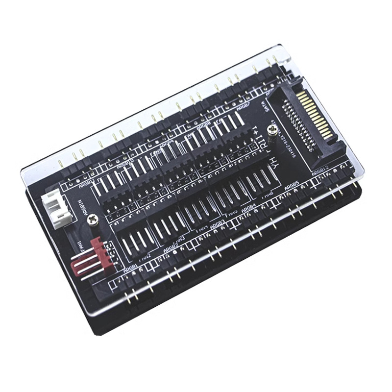 Picture of Chassis fan controller 11-way 5V/3Pin ARGB Shengguang synchronous PWM temperature control cable expansion box