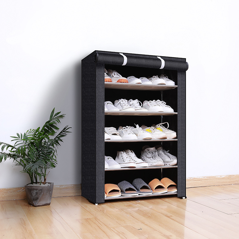 Picture of Simple Shoe Rack Multi-layer Steel Pipe Assembly Dustproof Shoe Cabinet Student Dormitory Home Storage Cabinet Economical Shoe Cabinet Shoe Rack