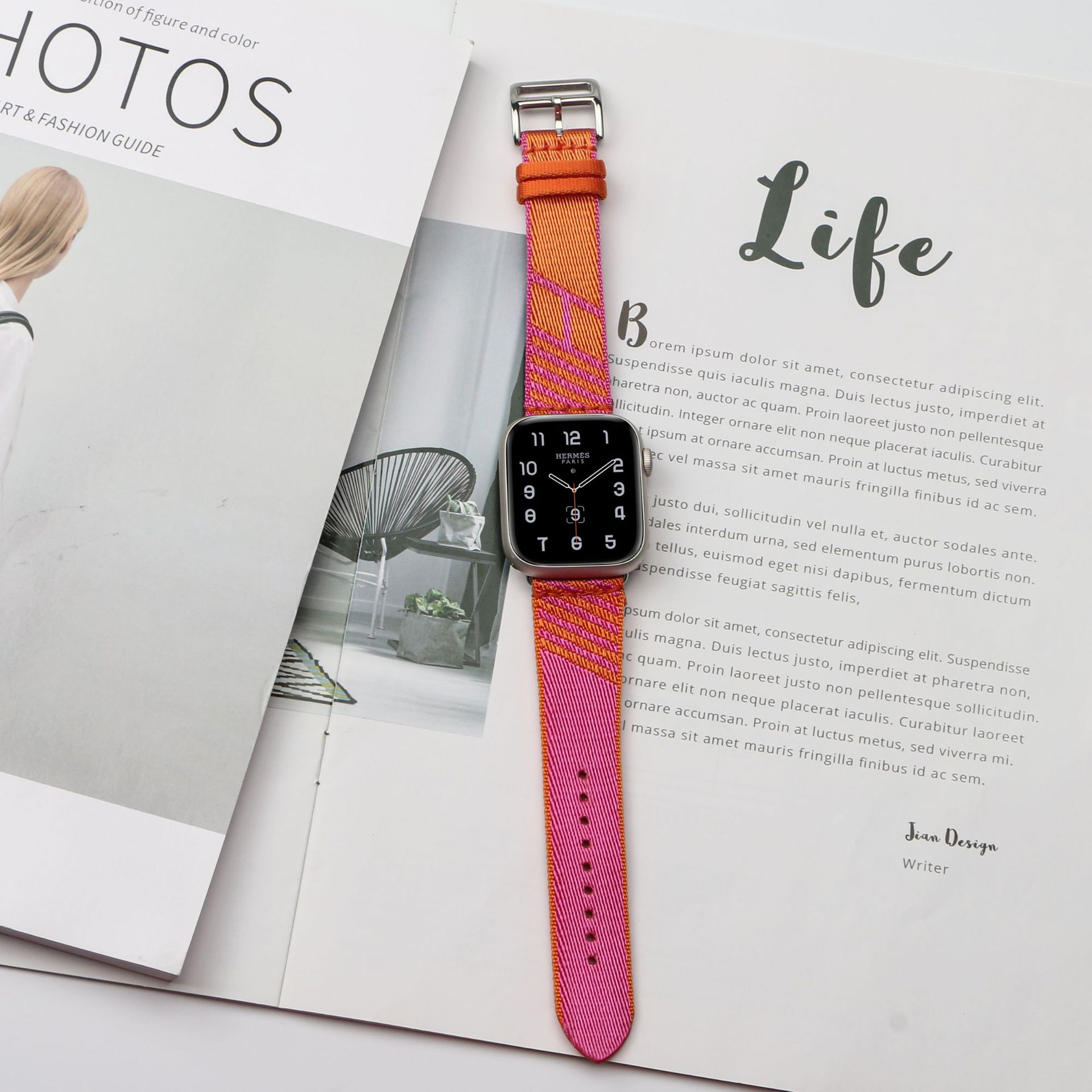 Picture of For Apple Watch Strap iwatch10 Nylon Woven Strap Breathable Sports applewatch987654