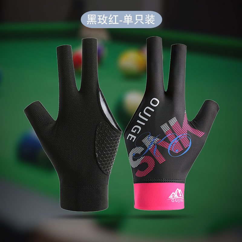 Picture of Billiards Gloves Three-finger Half-finger Non-slip Lightweight Breathable Single Billiards Hall Snooker Table Gloves for Men and Women