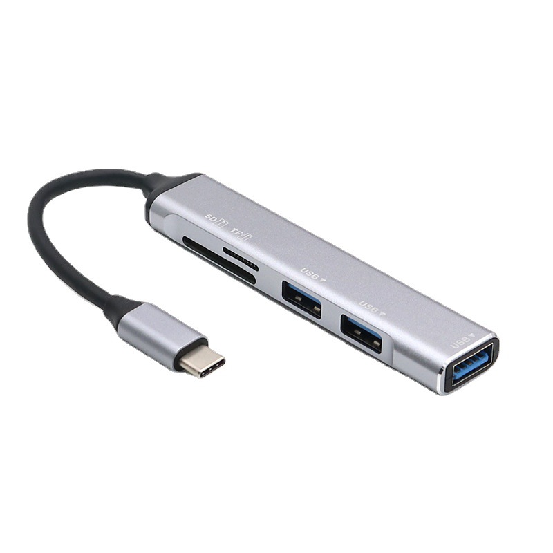 Picture of Expansion Dock One to Five 3.0Usb High-Speed Tf Card Sd Camera Large Card Hub Laptop Hub Wholesale