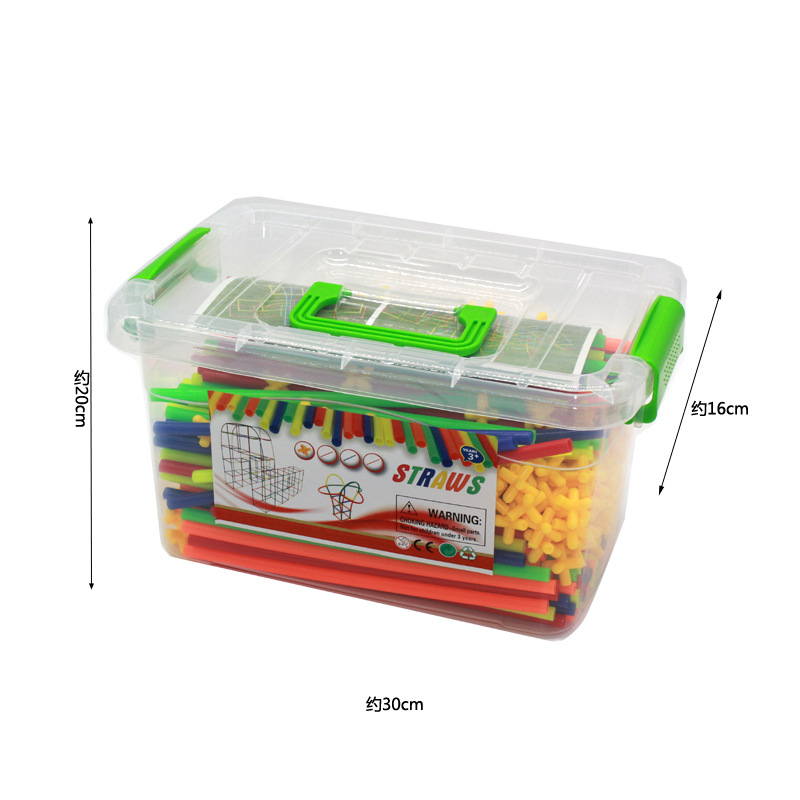 Picture of Yiwu foreign trade toys creative 4D straw assembly block kindergarten children's toys early education 3-7 years old diy