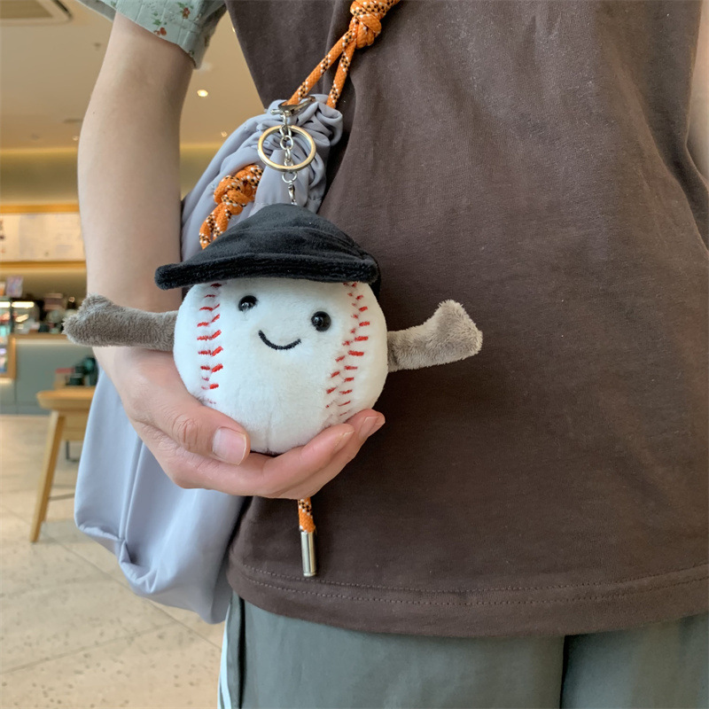 Picture of Cross-Border Basketball Pendant Football Volleyball Doll Pillow Simulation Badminton Doll Plush Pendant Creative Keychain