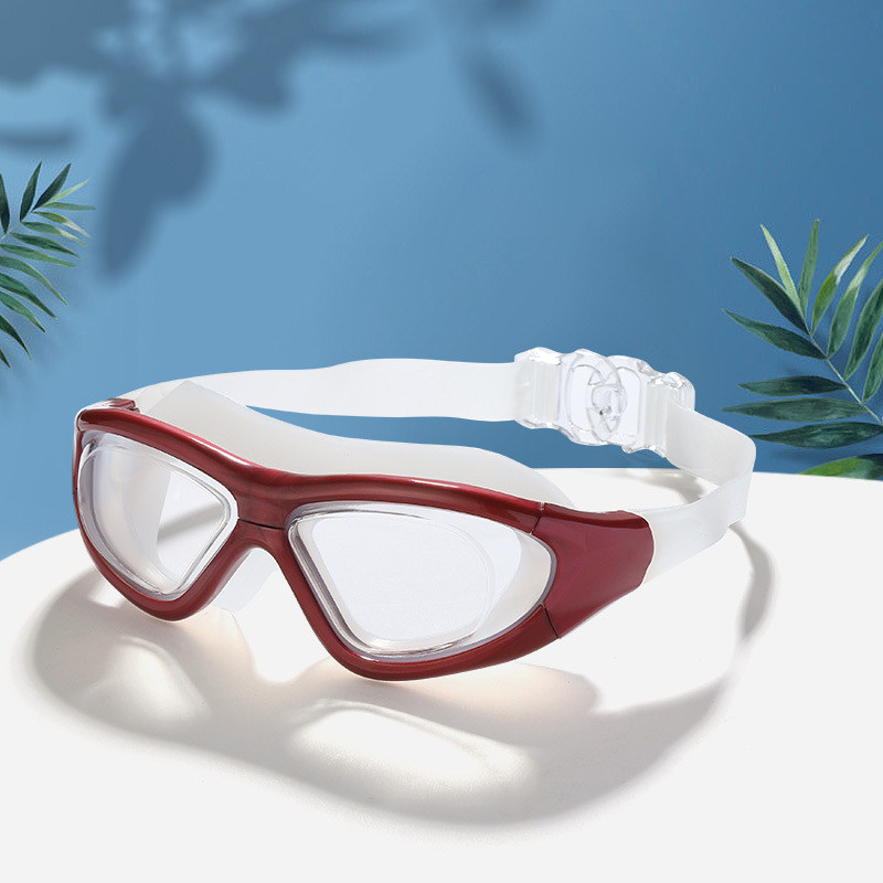 Picture of Qi Lang diving glasses waterproof anti-fog swimming goggles large frame adult unisex professional racing training swimming goggles