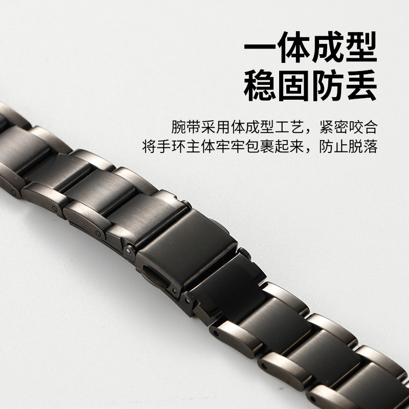 Picture of For Mi Band 8 Strap Metal 8/9/nfc Generation Replacement Strap with Three Beads Solid Steel Strap for Men and Women