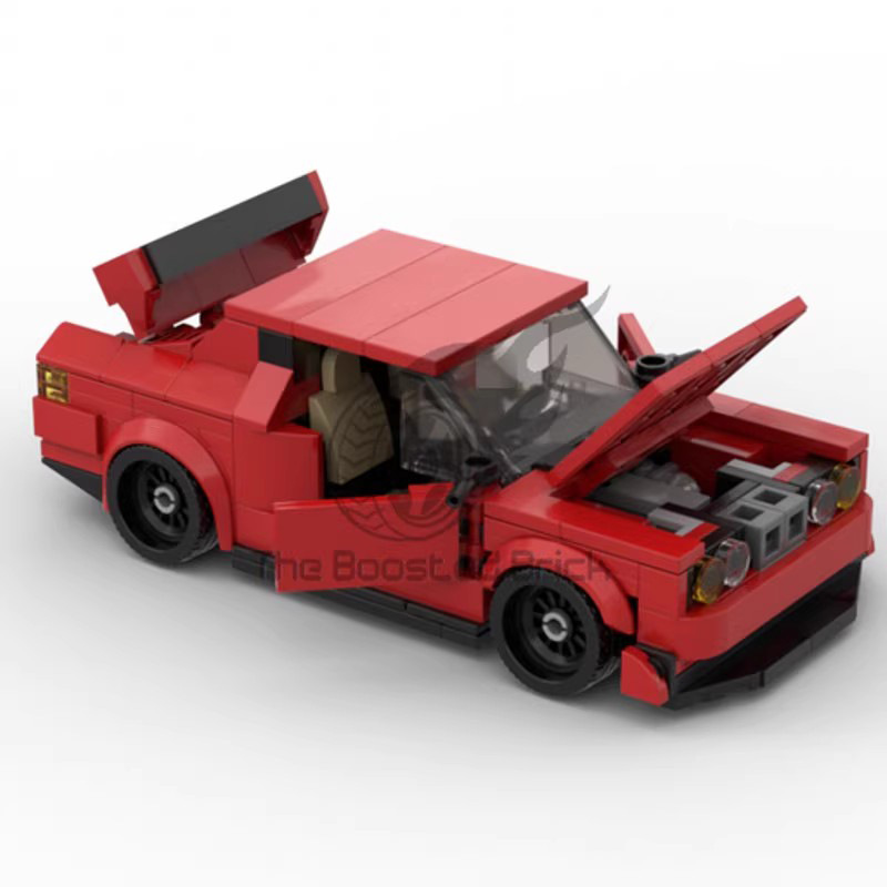 Picture of MOC compatible with Lego creative model BMW M3 e30 red sports car racing puzzle assembling building blocks toy