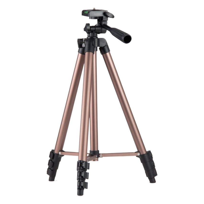 1.3m four-section bold champagne aluminum alloy photography tripod mobile phone live broadcast bracket astronomical telescope tripod