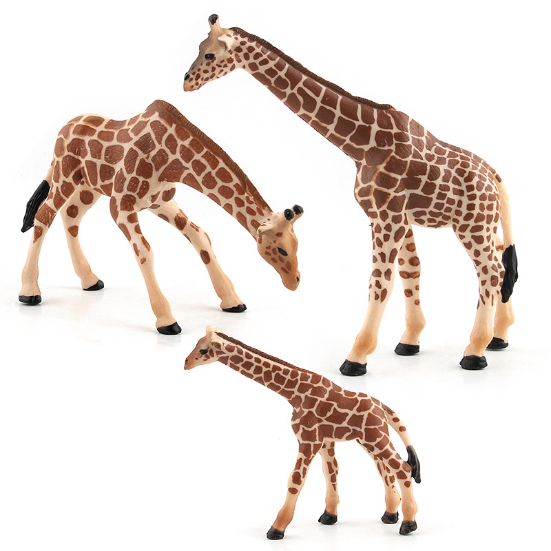 Picture of Simulation animal model toy giraffe doll ornaments plastic animal toy model sand table model scene
