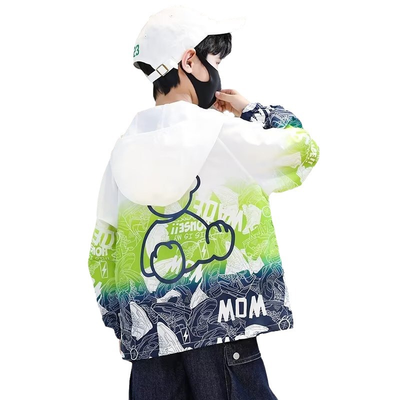 Picture of Children's Clothing Boys Summer Sun Protection Jacket 2023 New Kidsren's Summer Sun Protection Clothing Thin Medium and Large Kidsren's Summer Trendy