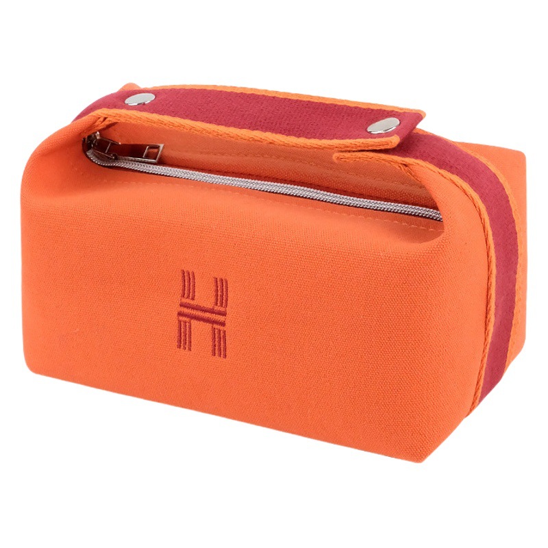 New ins canvas portable cosmetic bag large capacity wash bag women portable travel storage bag manufacturers wholesale