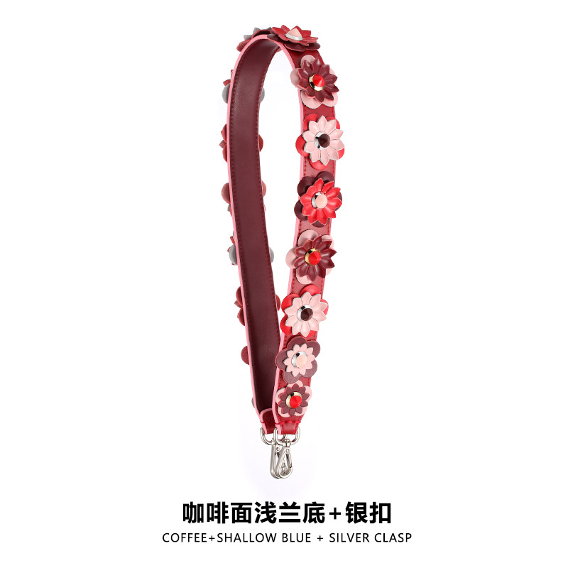 Picture of Mahuangshi MHS-E-2 Three-dimensional Flower Shoulder Strap Cowhide Wide Shoulder Strap Suitable for F Di Bag Replacement Strap Single Shoulder