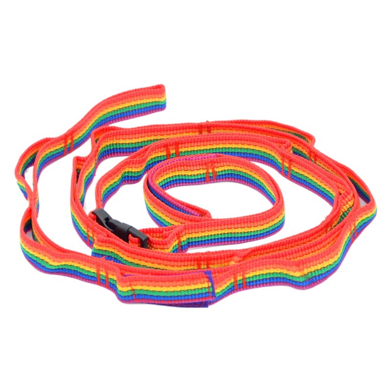 Outdoor supplies colorful tent lanyard lamp hanging decoration camping clothesline double-layer color ribbon delivery storage bag