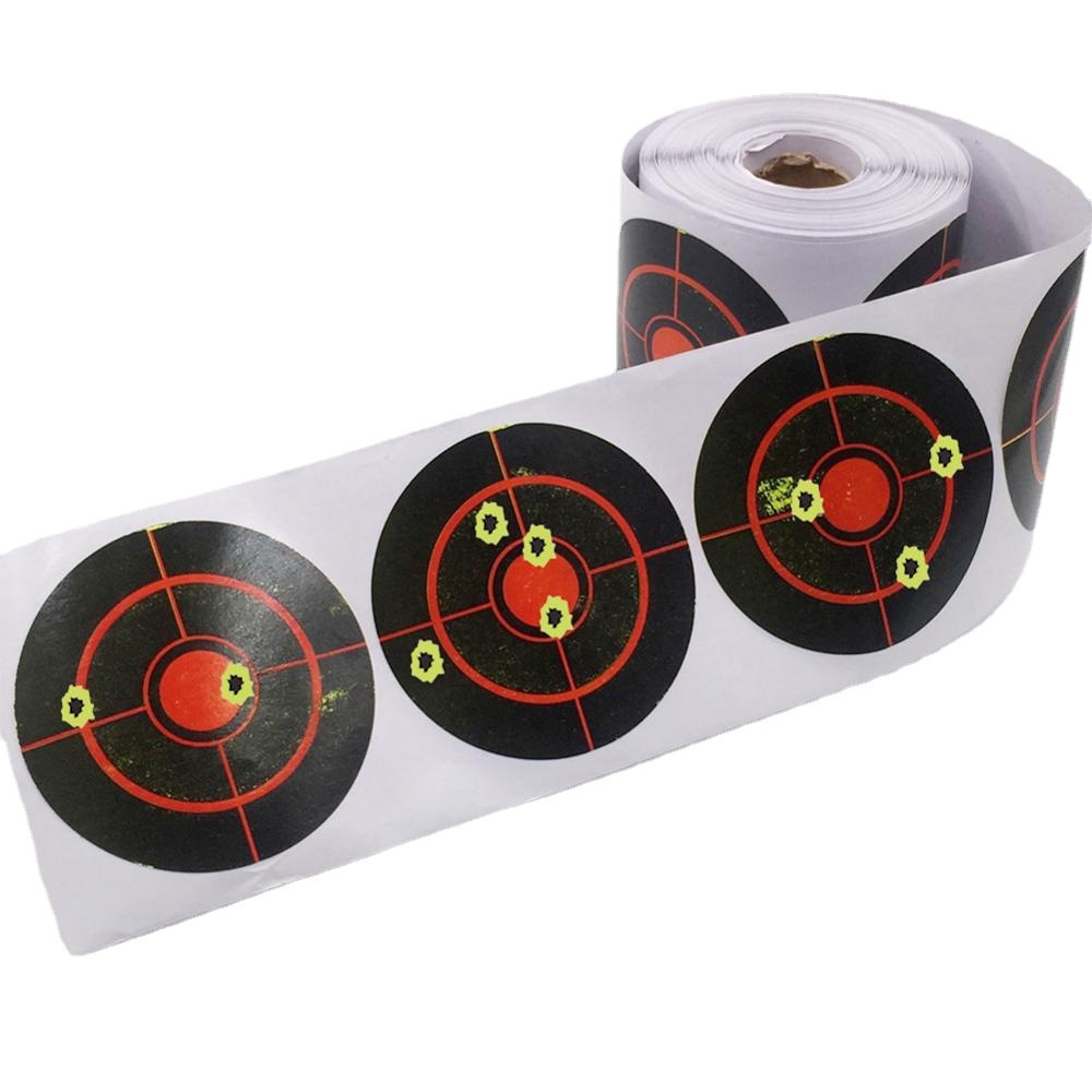 Picture of [100 sheets/roll 7.5*7.5cm] 3 inch training target paper fluorescent self-adhesive shooting gun target paper splash
