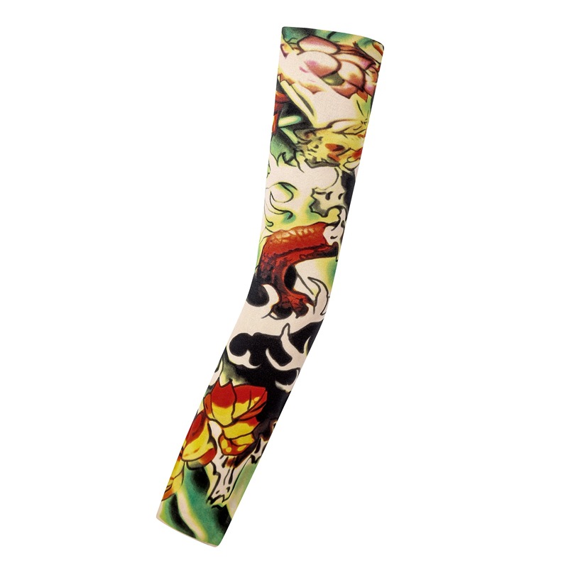 Picture of Outdoor Sleeve Tattoo Sleeve Seamless Men's and Women's Flower Arm Riding Sunscreen Sleeve Tattoo Arm Gifts