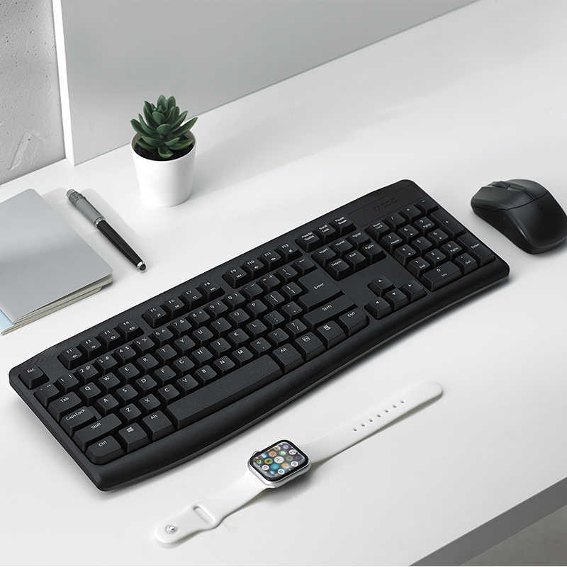 Picture of Lei Bai X1800PRO Wireless Keyboard Mouse suit Fashion Waterproof Multimedia Office Home Keyboard Mouse Light Tone