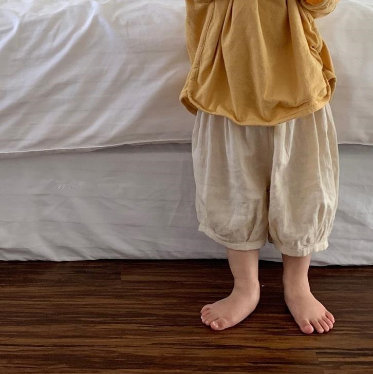 Picture of New Summer Children's Shorts Class A Boys' Casual Pants Korean-style Solid Color Linen Loose Girls' Pants All-match