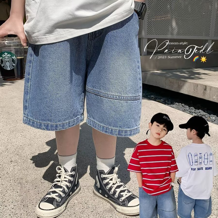 Artistic Children's Wear Ins Fashion Trend Lazy Harajuku Men's Pants New Style Elegant All-match Pants Popular Japanese Style