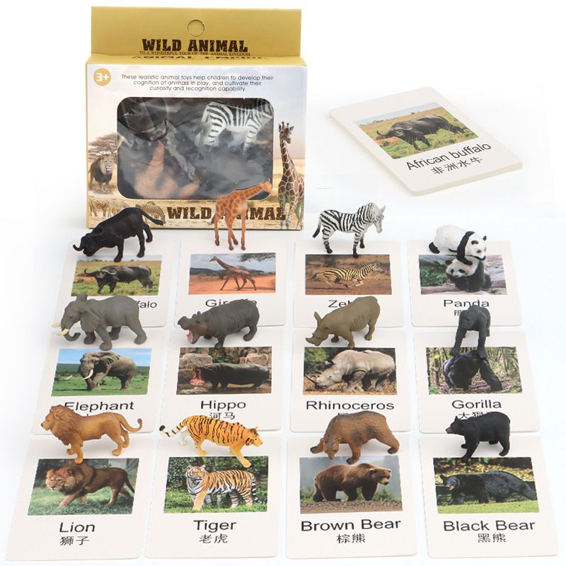 Picture of Popular science toys sand table scene dinosaur marine animal matching knowledge learning card science education cognitive model teaching aids