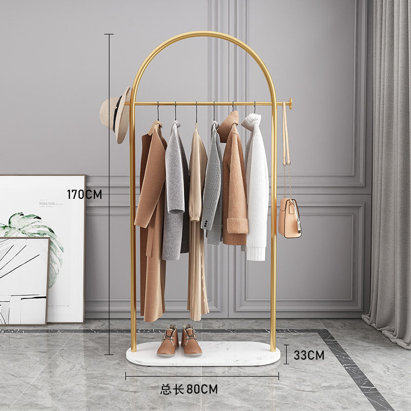 Picture of Nordic Light Luxury Coat Rack Floor Clothes Rack Home Clothes Rack Clothing Store Display Rack Bedroom Hanger Amazon Exclusive