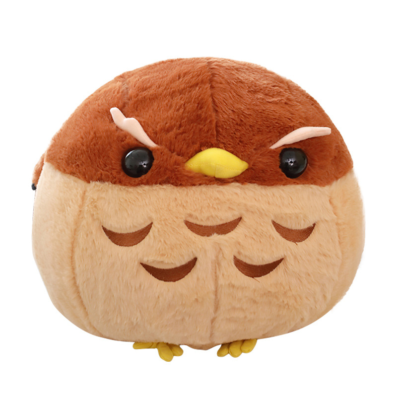 Picture of Bobby Bear Round Ball Eagle Plush Toy Red Crowned Crane Doll Bird Doll Large Claw Doll Cross Border