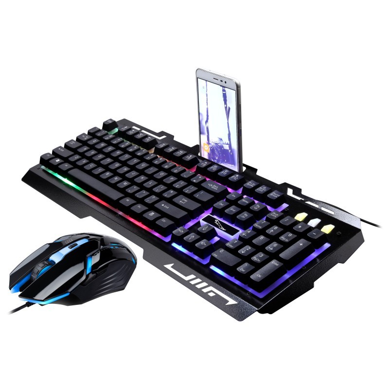 Chuang Guangbao G700 wired photoelectric usb metal steel plate game competitive keyboard and mouse set manufacturers wholesale