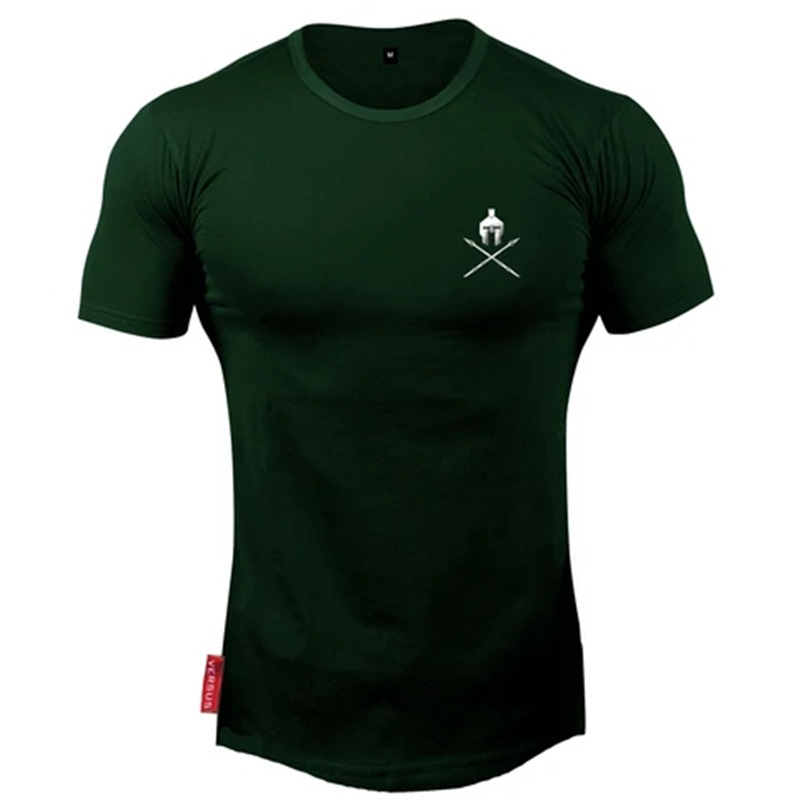 Picture of 2020 summer muscle running sports training short sleeve men's leisure slim cotton T-shirt fitness clothing factory direct sales
