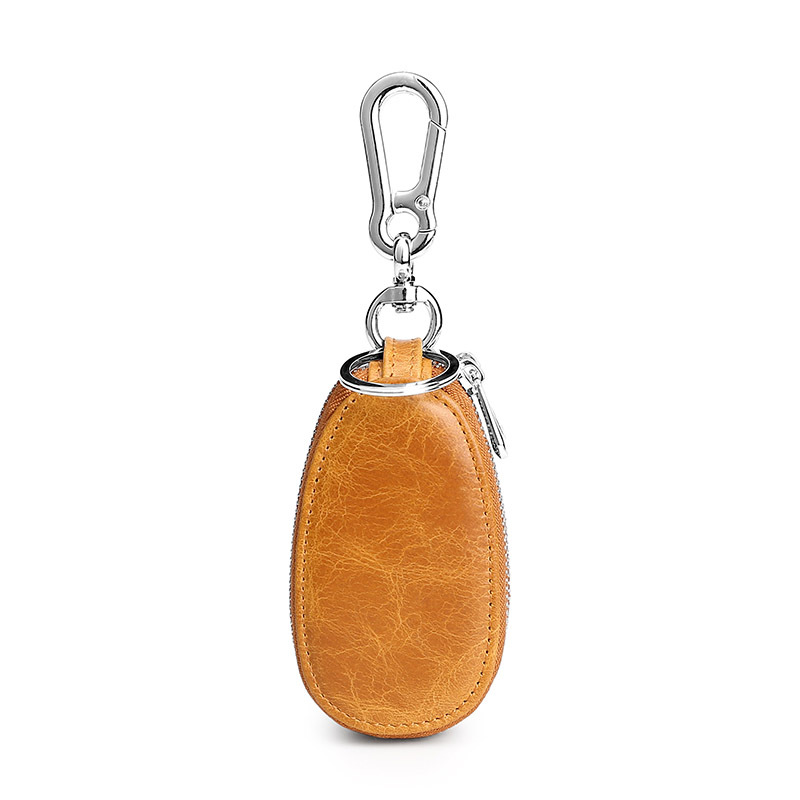 Picture of Genuine leather key bag men's double zipper car key set cross-border retro first layer cowhide key bag wholesale