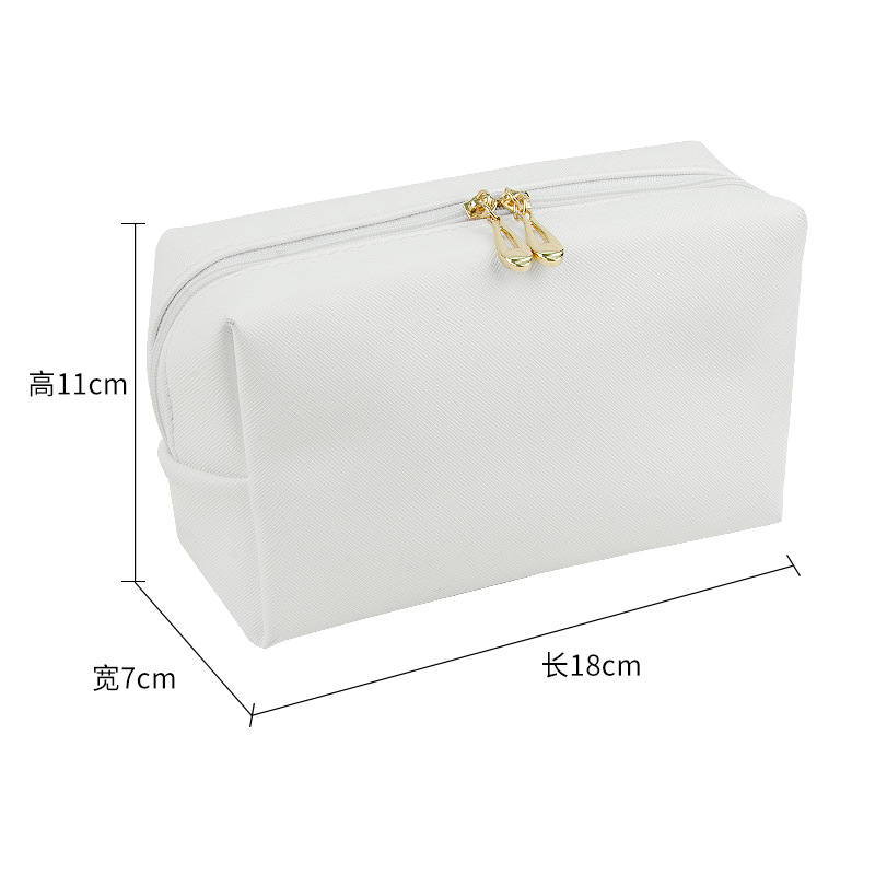 Picture of High Beauty Value Double Zipper Pillow Cosmetic Bag Portable Waterproof Large Capacity Portable Travel Skincare Wash Storage Bag