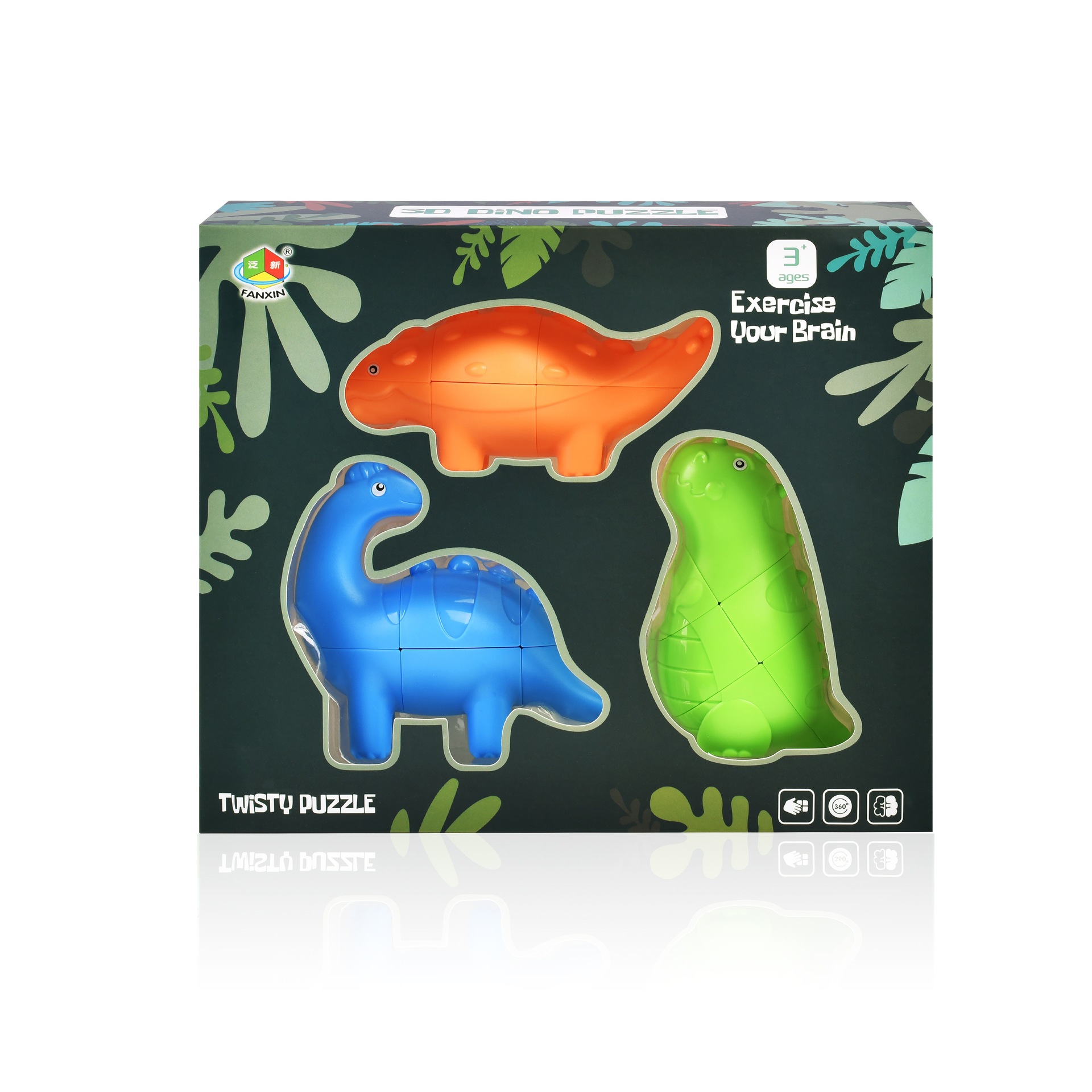 Picture of Panxin dinosaur Rubik's Cube second-order three-in-one suit special-shaped Rubik's Cube children's fun new exotic decompression toys cross-border