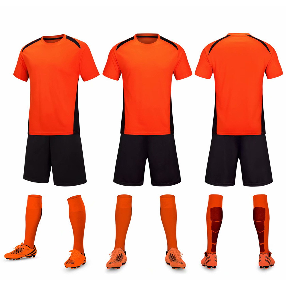 Picture of Wholesale football suit set adult children light board Football suit breathable sweat-absorbent printing number training match ball suit spot