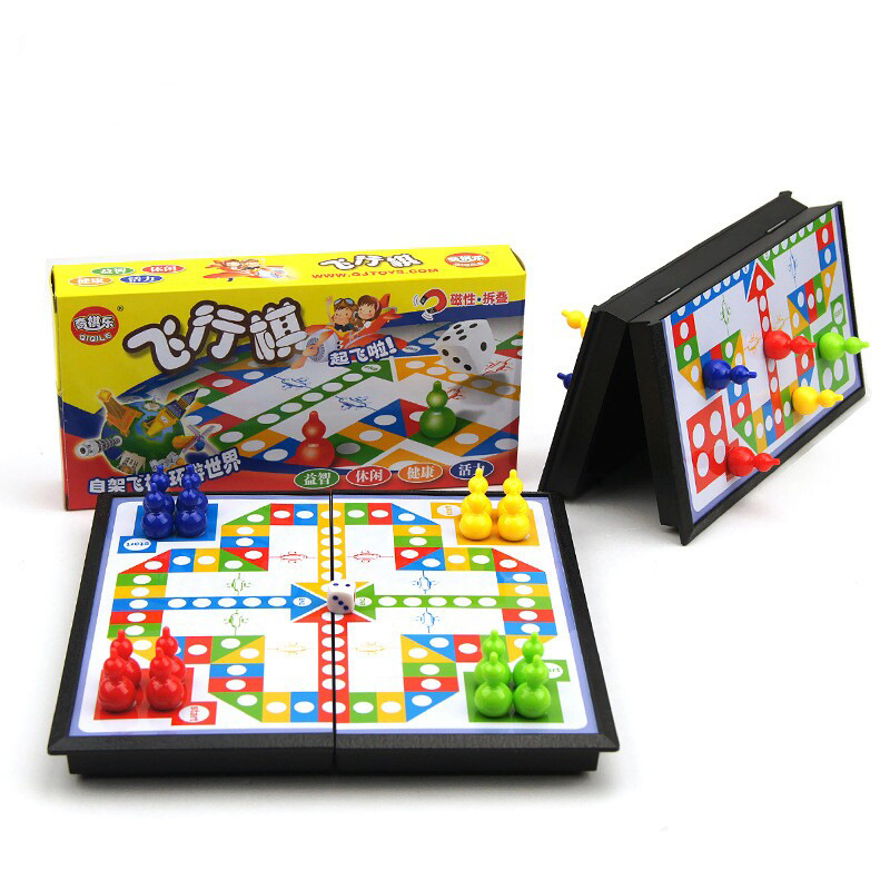 Picture of Children's Magnetic Folding Flying Chess Primary School Kindergarten Portable Five Beast Jumping Chess Educational Toys