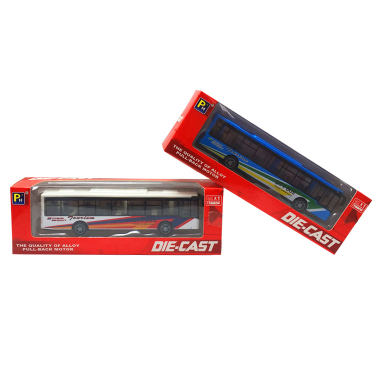Picture of Supply store e-commerce 15cm Huili bus model toy color box packaging hot sale