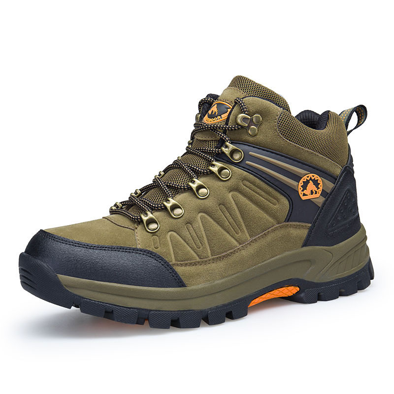 Cross-Border E-Commerce European and American Outdoor Shoes Hiking Shoes Men's Shoes Large Size 47 Waterproof Sports Shoes High-Top Hiking Shoes Wear-Resistant