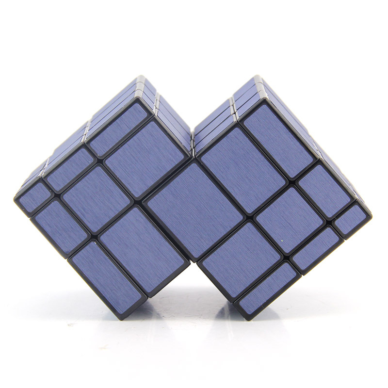 Picture of Two Siamesed Mirror Rubik's Cube Handmade DIY Alien Bundled Restricted Rotating Mirror 2 Siamesed Fun Intelligence Rubik's Cube