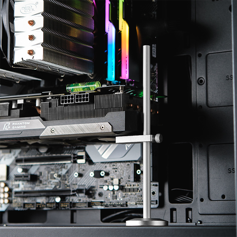 Picture of Aluminum Alloy 4070 Graphics Card Support Frame Desktop Jack 7900XT Graphics Card Bracket Vertical Magnetic Base