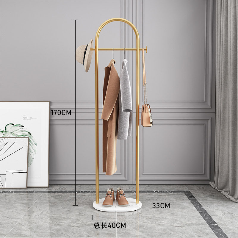 Picture of Nordic Light Luxury Coat Rack Floor Clothes Rack Home Clothes Rack Clothing Store Display Rack Bedroom Hanger Amazon Exclusive