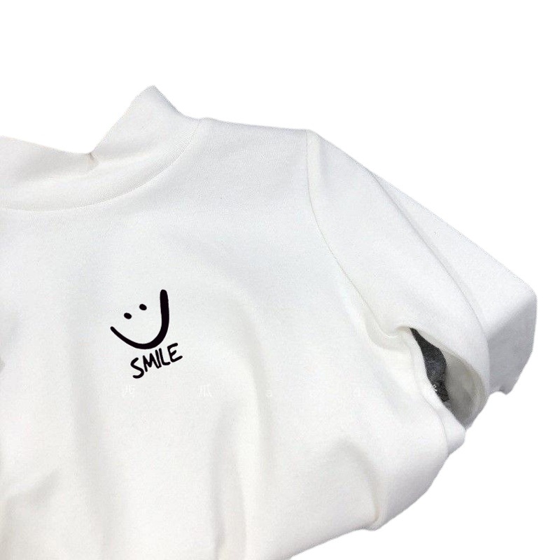 Picture of German velvet children's all-match high collar warm base shirt autumn and winter children's clothing fun cute children's long sleeve T-shirt top