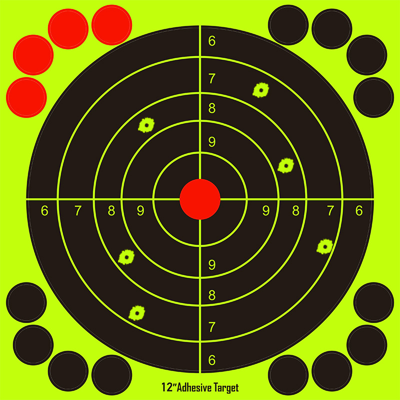 Picture of 12-inch round splash target paper fluorescent adhesive shooting target paper shooting practice color changing target paper in stock