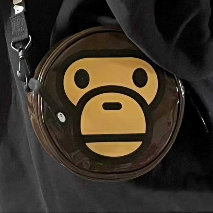 Picture of Ba * e Shoulder Bag Children's Cartoon Ape Cute Smiley Men's and Women's Crossbody Bag Coin Purse