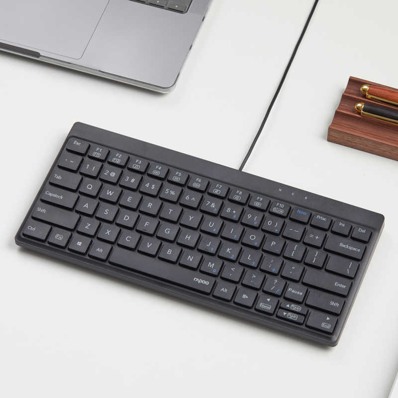 Picture of Rapoo Nk8000 Industrial Keyboard Crater Chocolate 1.8m Wire USB Keyboard Office Laptop