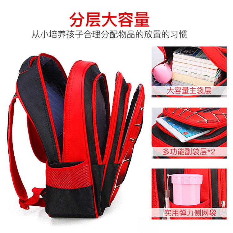 Picture of Elementary School student Spider Batman schoolbag kindergarten middle class Grade One Two Three Boys children backpack handsome backpack