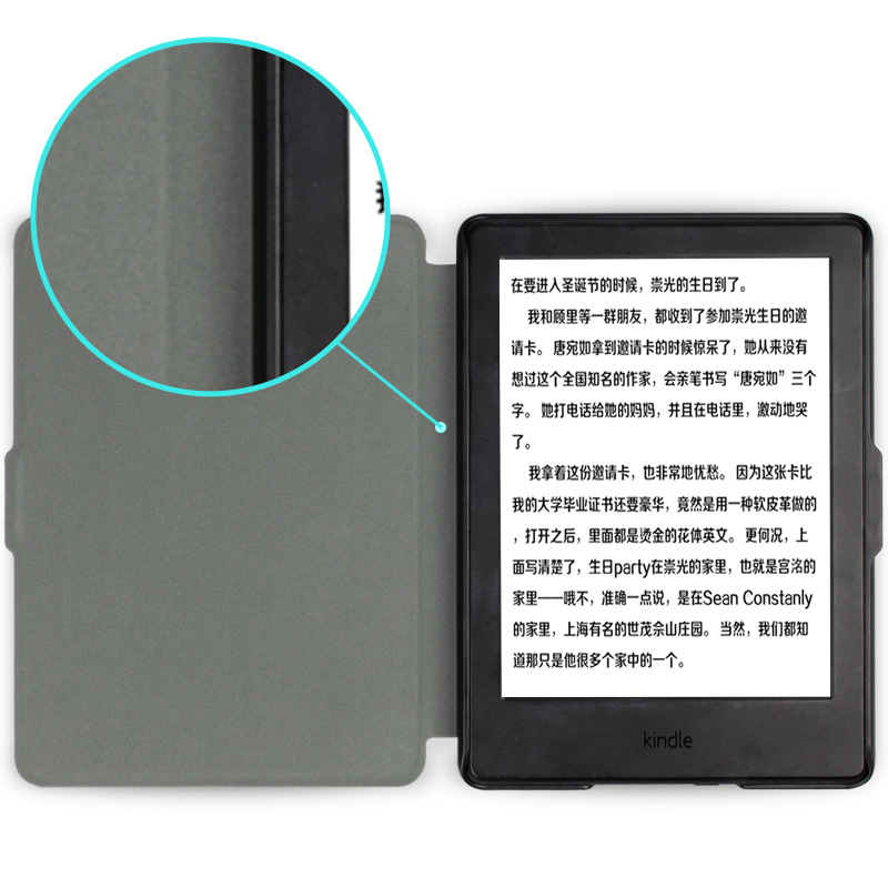 Picture of Spot Suitable for Kindle Protective Case 2016 Entry Version 558 Silk Pattern Painted Protective Case Migu X Leather Case