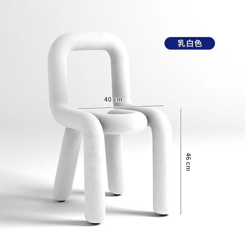 Picture of Unique Dining Chair Creative Comfortable Coffee Shop Studio Styling Manicure Stool Internet Celebrity Chair with Backrest Internet Celebrity Model