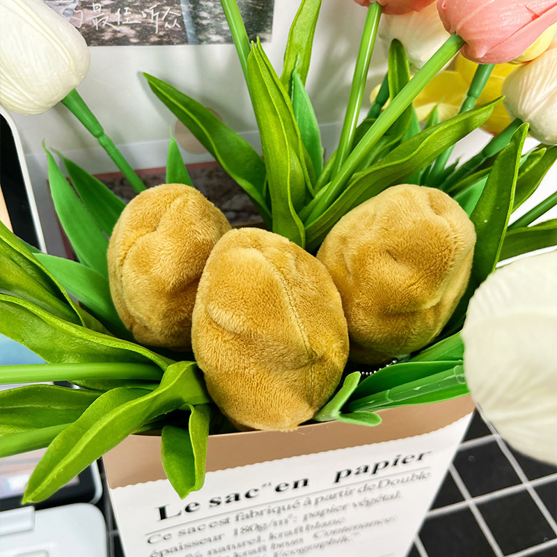 Super cute potato doll pendant plush key ring creative doll vegetable food key chain student pendant