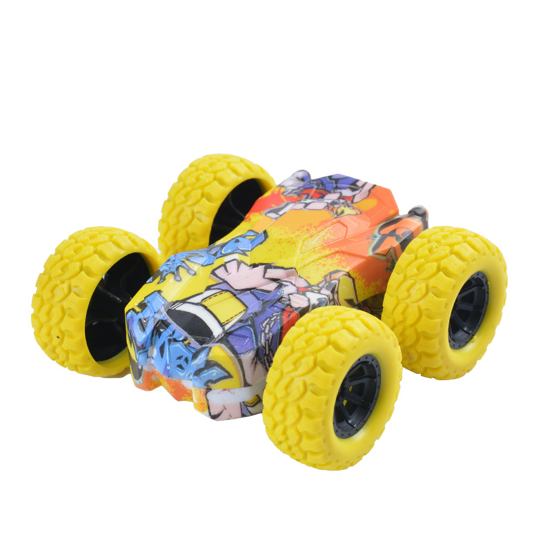 Picture of Children's four-wheel drive inertia double-sided graffiti off-road vehicle simulation off-road Boy gift stunt model anti-Fall Toy