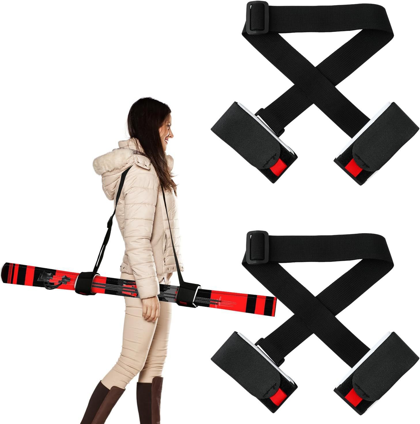 EVA Portable Snowboard Strap Double Plate Fixed Strap Strap Storage Strap Velcro Shoulder Strap Adjustable