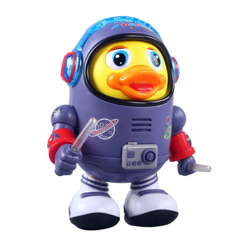 Picture of Dancing Space Duck Electric Panda Crawling Walking Singing Blink Eyes Swinging Duck 3-6 Years Old Children Toy Gift Box