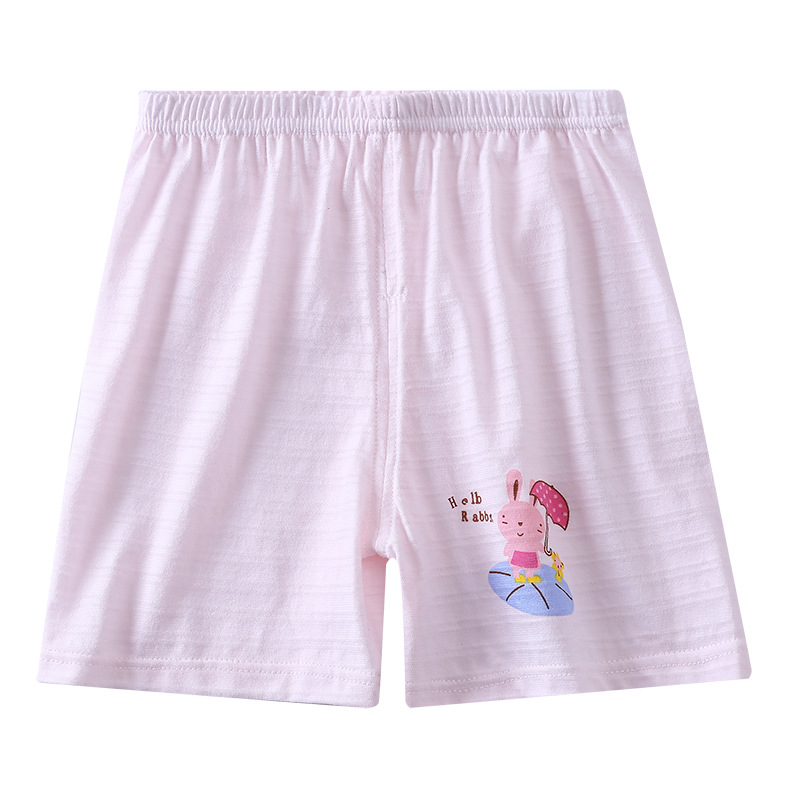 Picture of Slub cotton children's shorts summer baby boys and girls 100 cotton thin loose version 5 pants 2 pieces wholesale
